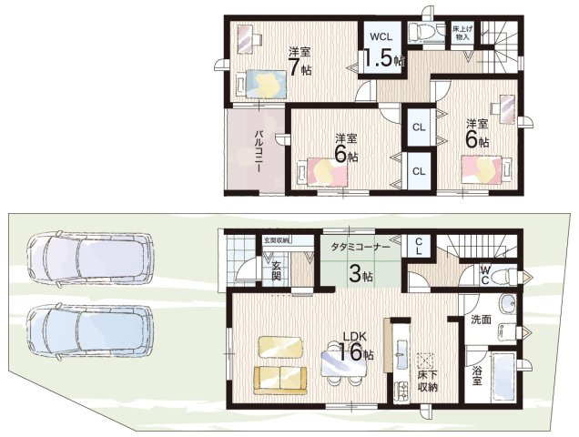 ●生駒郡平群町若葉台　第1期　新築一戸建ての間取り|５号地