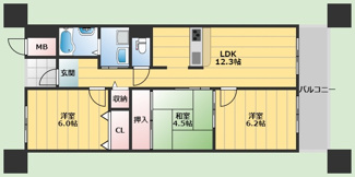 【間取り】 | アルデール緑地