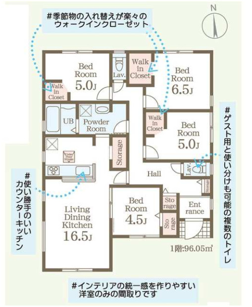 新築戸建　甘楽町小川の間取り