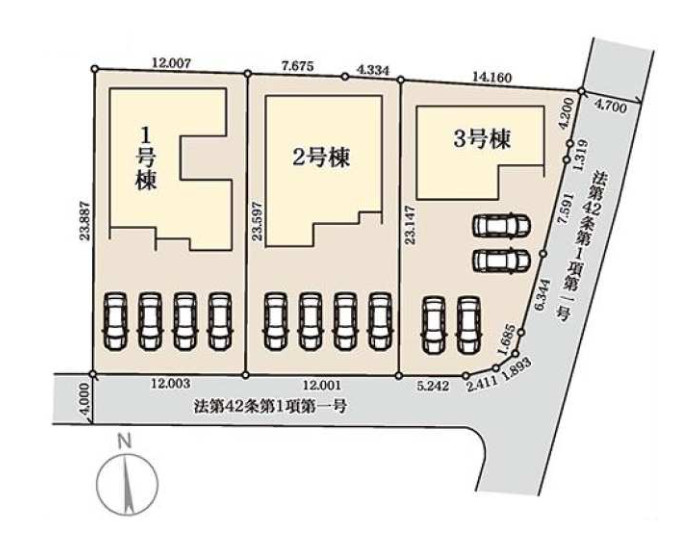 新築戸建　甘楽町小川の区画図