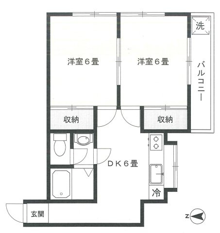 【間取り】 | サンハイツ大森