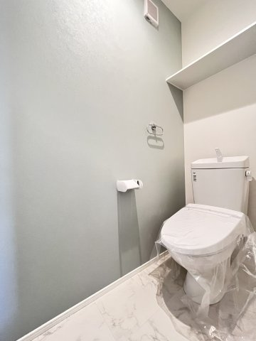 オール電化デザイナーズハウス北島町鯛浜建売⑬のトイレ|落ち着いた色調のトイレです　
