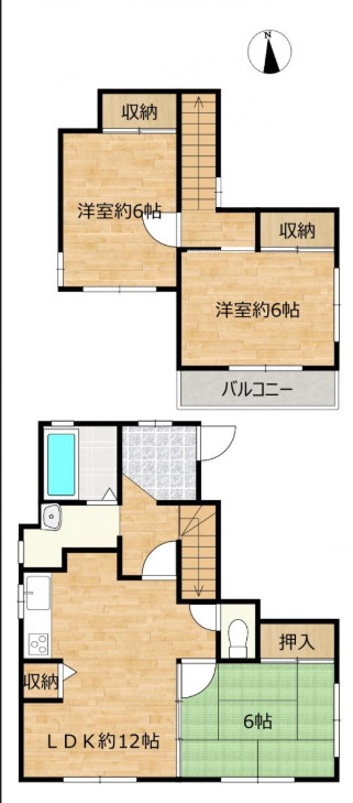売中古戸建　富士宮市小泉の間取り
