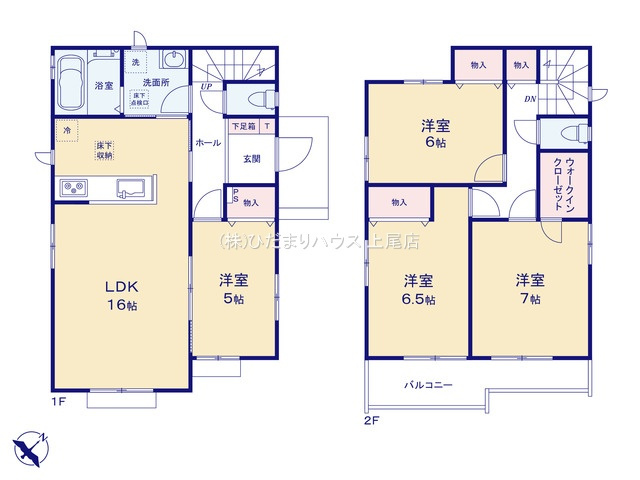 北本市宮内2期　新築戸建　ハートフルSの間取り|4LDK
