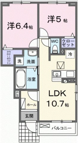 ベル・エクラⅠの間取り