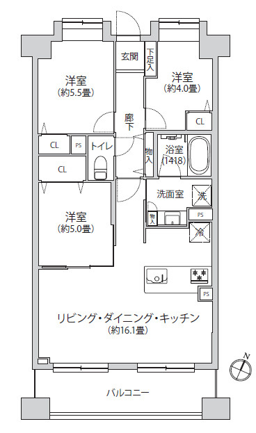 レクセル篠崎　7階　リ　ノベーション済