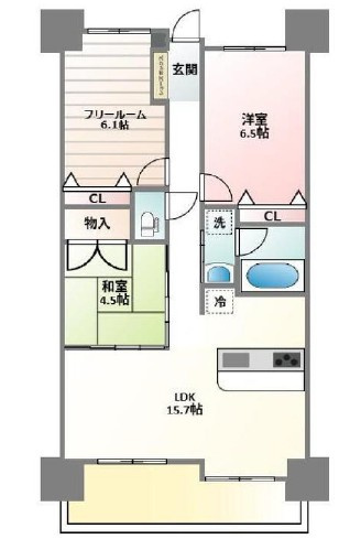 ワコーレ西明石駅前ガーデンズの間取り