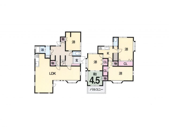 石風呂町　中古戸建　５LDK＋Kの間取り