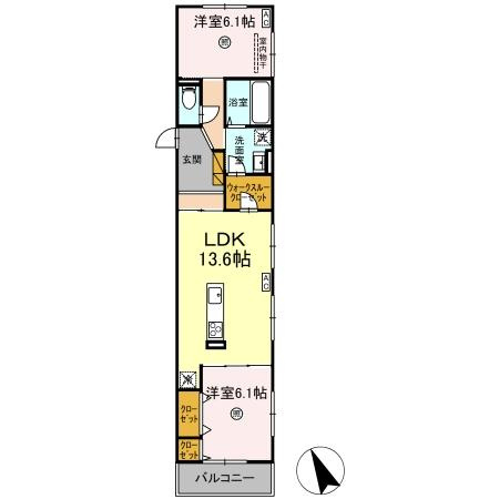 D's LIEN (ディ-ズリアン)　Fの間取り