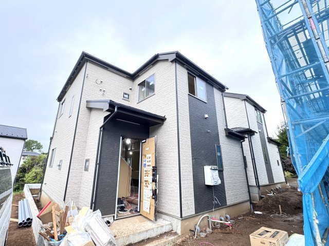柏市戸張1157番の外観|B号棟・4月21日撮影・もうすぐ完成！
