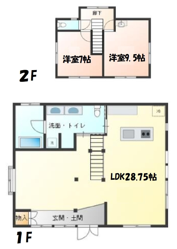 長生郡白子町中里　中古戸建の間取り|図面と現況に相違がある場合、現況を優先致します。