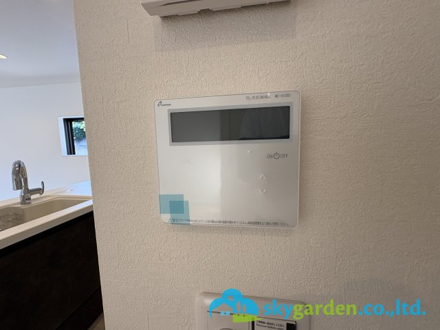 藤沢市辻堂太平台５期　新築戸建　全２棟２号棟の設備|給湯スイッチパネル