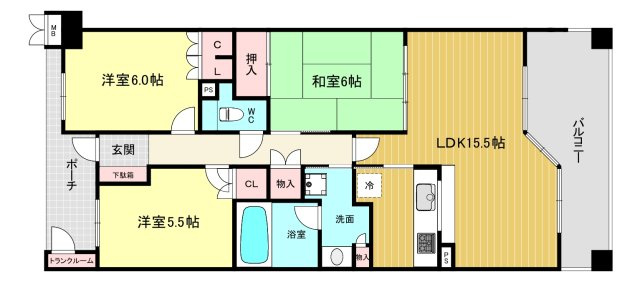 【間取り】 | ジオ西宮仁川ソルコリーナ