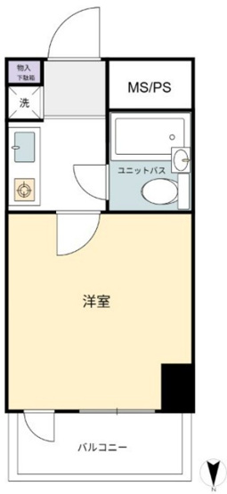 【間取り】 | ドミール池袋 | 北・東の角部屋なので、開放感があります！