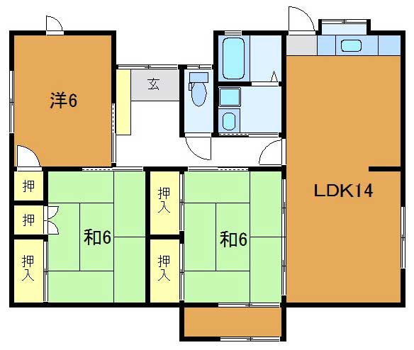 古熊1丁目戸建ての間取り