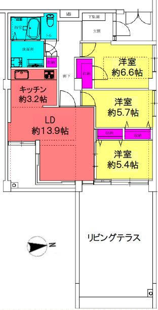 コートヒルズ湘南日向岡の間取り