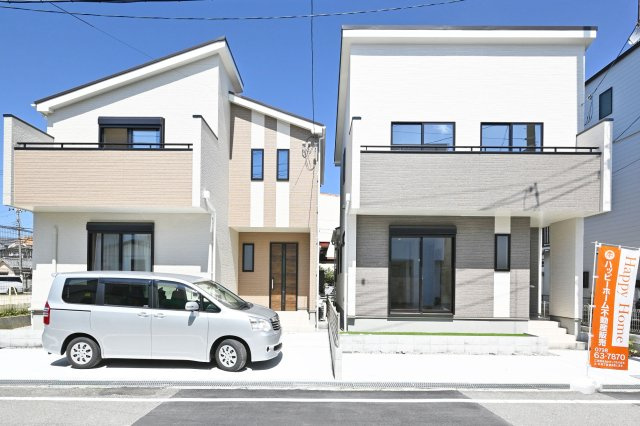 ハートフルタウン昆陽泉町4丁目新築一戸建て│南向き3LDK+駐車駐輪の外観|阪急伊丹線「伊丹」駅徒歩19分、耐震等級含む4項目で性能評価最上位等級取得の地震に強い家。残1区画となりました。完成済みの為、即日のご内覧が可能です。皆様からのご連絡を心よりお待ちしております。