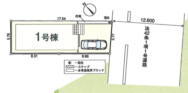 【区画図】 | 鶴ヶ島市富士見第1　クレイドルガーデン　新築戸建　全1棟　1号棟