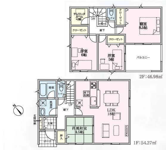 【間取り】 | CRADLE GARDEN本庄市万年寺　新築住宅 | ≪1号棟≫