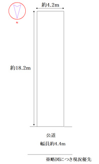【土地図】 | 大東市新田中町売土地（建築条件付き）