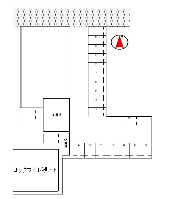 ロックフィル瀬下の区画図