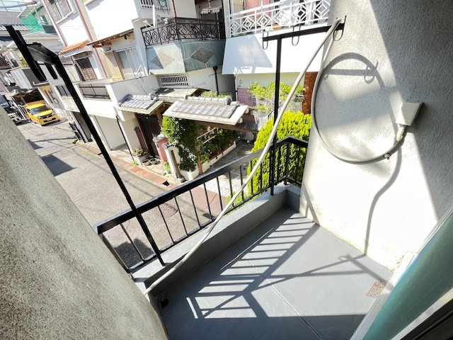 北野田テラスハウスのバルコニー