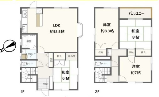 【間取り】 | 舞子台３丁目　中古戸建