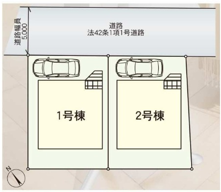 柏市戸張新築戸建（戸張第８）の区画図|区画配置図