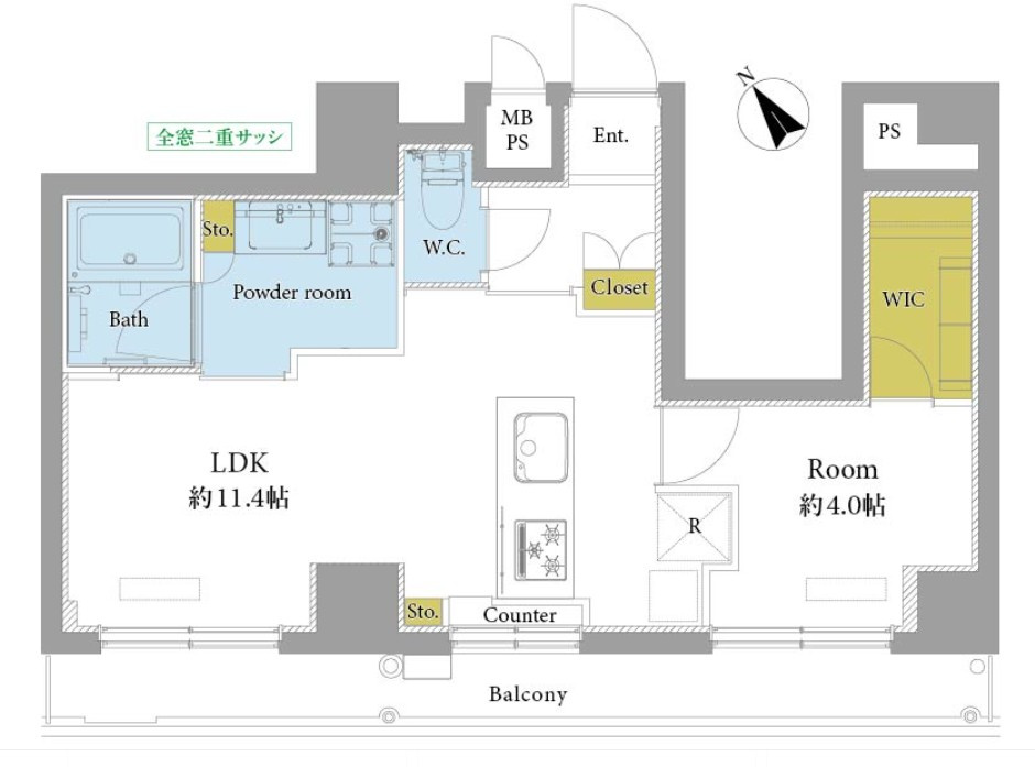 セブンスターマンション第二青葉台の間取り