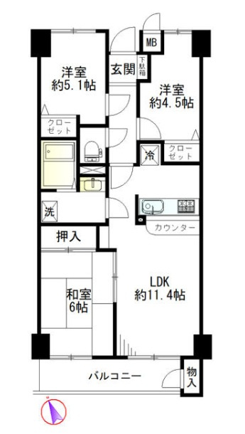 サンセレクト吹上の間取り