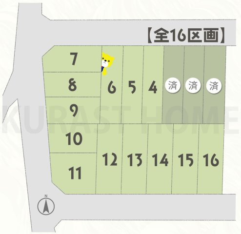 京都市西京区桂坤町　新築戸建の区画図