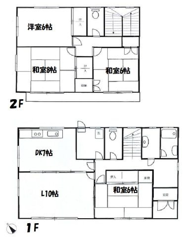 山武郡九十九里町片貝　中古戸建ての間取り|図面と現況に相違がある場合、現況を優先致します。