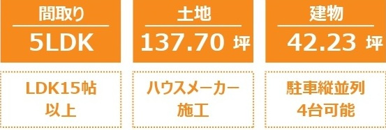中古戸建　東松山市正代1075-2（期間限定現況販売）の構造・工法・仕様