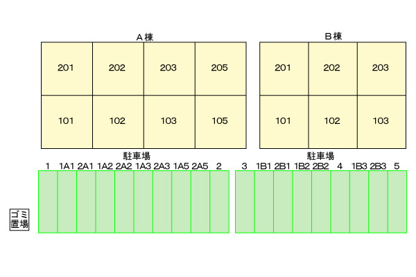 【駐車場】 | メゾンサンパティーク　Ｂ | 駐車場