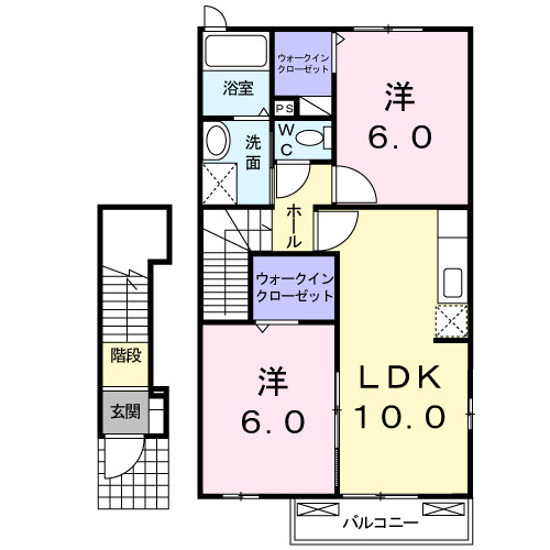 【間取り】 | ガーデンコート　Ｅ | 間取図