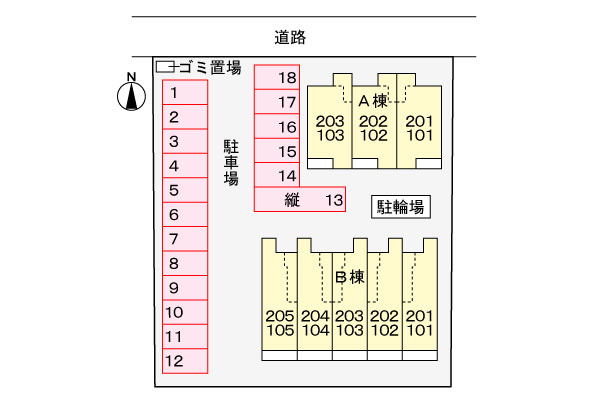 【駐車場】 | プリムローズ　Ⅱ　Ｂ | 駐車場