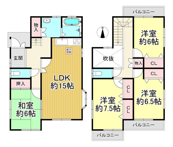 半田市柊町5丁目の間取り|4LDK+吹抜♪