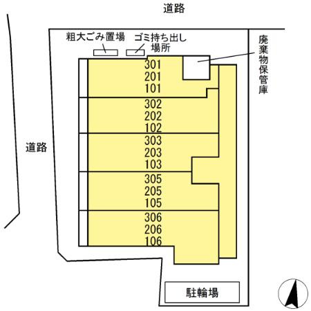 アンジュール大谷口の区画図