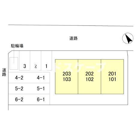 Σresidence歌川町　B棟の区画図|高崎、前橋のお部屋探しはエンドスケープまで！お客様の理想お聞かせ下さい♪