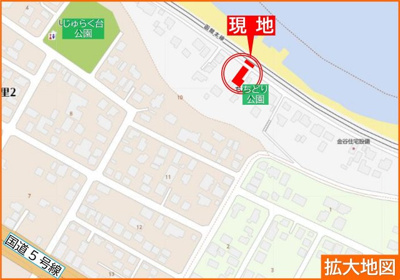 【地図】 | 【日本海一望】小樽市朝里1丁目土地 | 海沿いのお家を実現♪