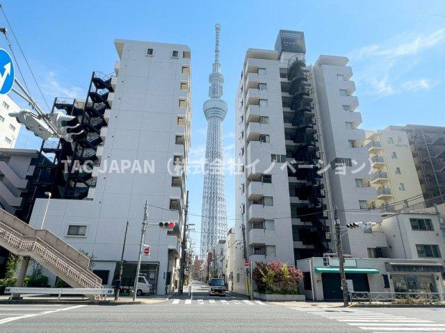 向島パークハイツ第2の外観|下町の落ち着きを保ちつつ隅田川や浅草方面への広がり、スカイツリー周辺の利便性が共存しやすい場所。派手すぎず、かといって地味すぎない、そのバランスが居住地として魅力的です。