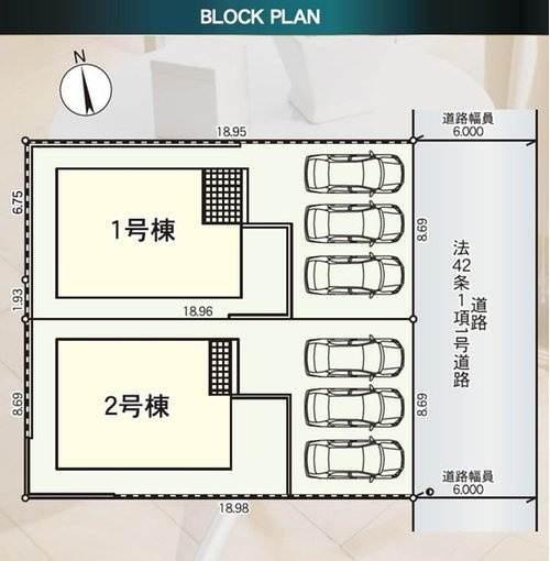 山形市江南第25【新築建売】の区画図|全体区画図