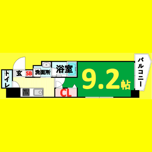 RAFFLE CHIHAYA　名古屋市賃貸　仲介手数料無料の間取り