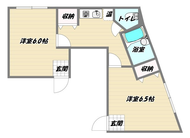 大阪市淀川区西中島２丁目の賃貸マンションの間取り