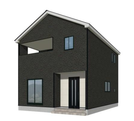 山形市江南第25【新築建売】の外観パース|2号棟完成予想図！早期ご予約受付中！