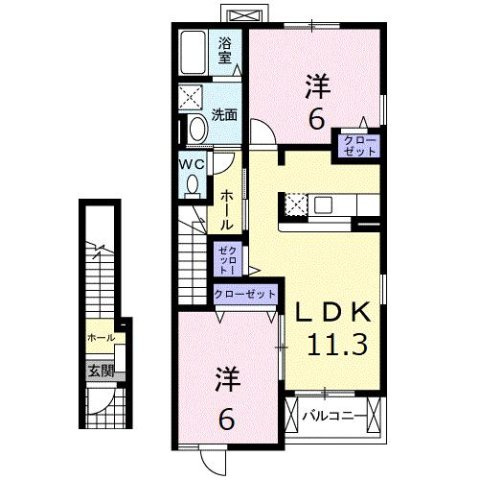 プリムローズ　Ａの間取り