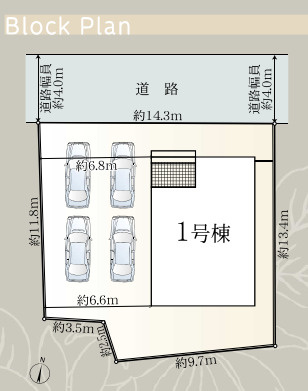 売新築戸建　富士宮市ひばりが丘の区画図