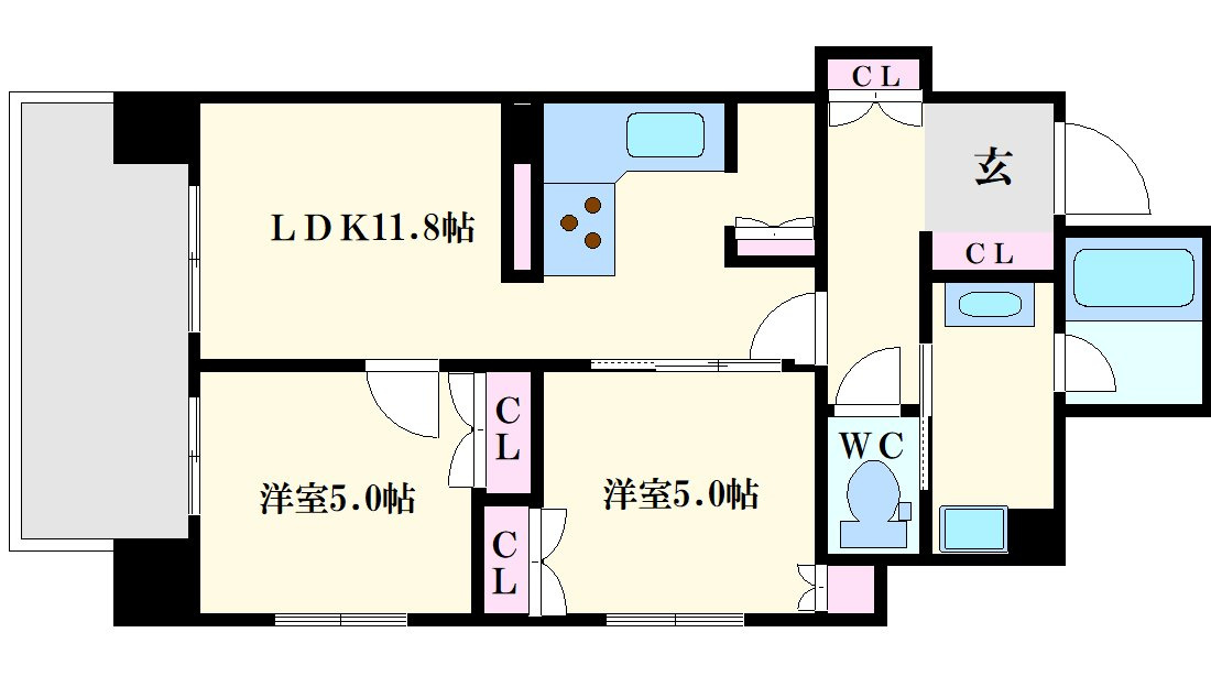 リーガル南久宝寺Ⅱの間取り
