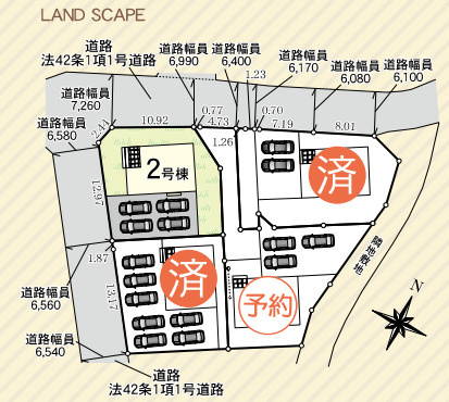 売新築戸建　富士宮市山本の区画図