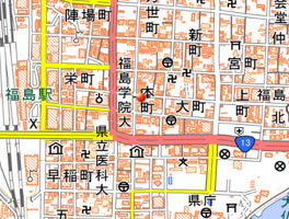福島県福島市　区分マンションの地図